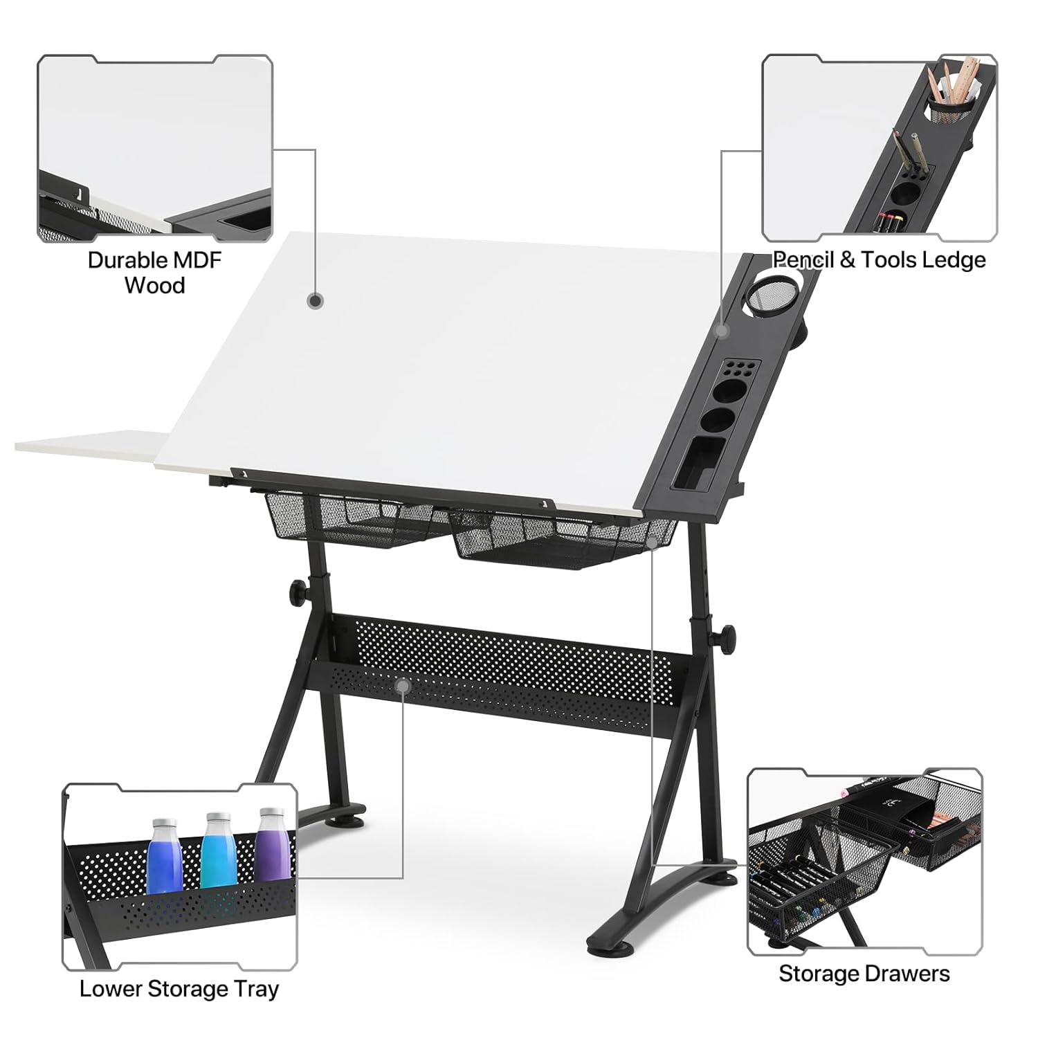Art Deco Drafting Table, Heigh - Art & Craft Tape 评论和价格