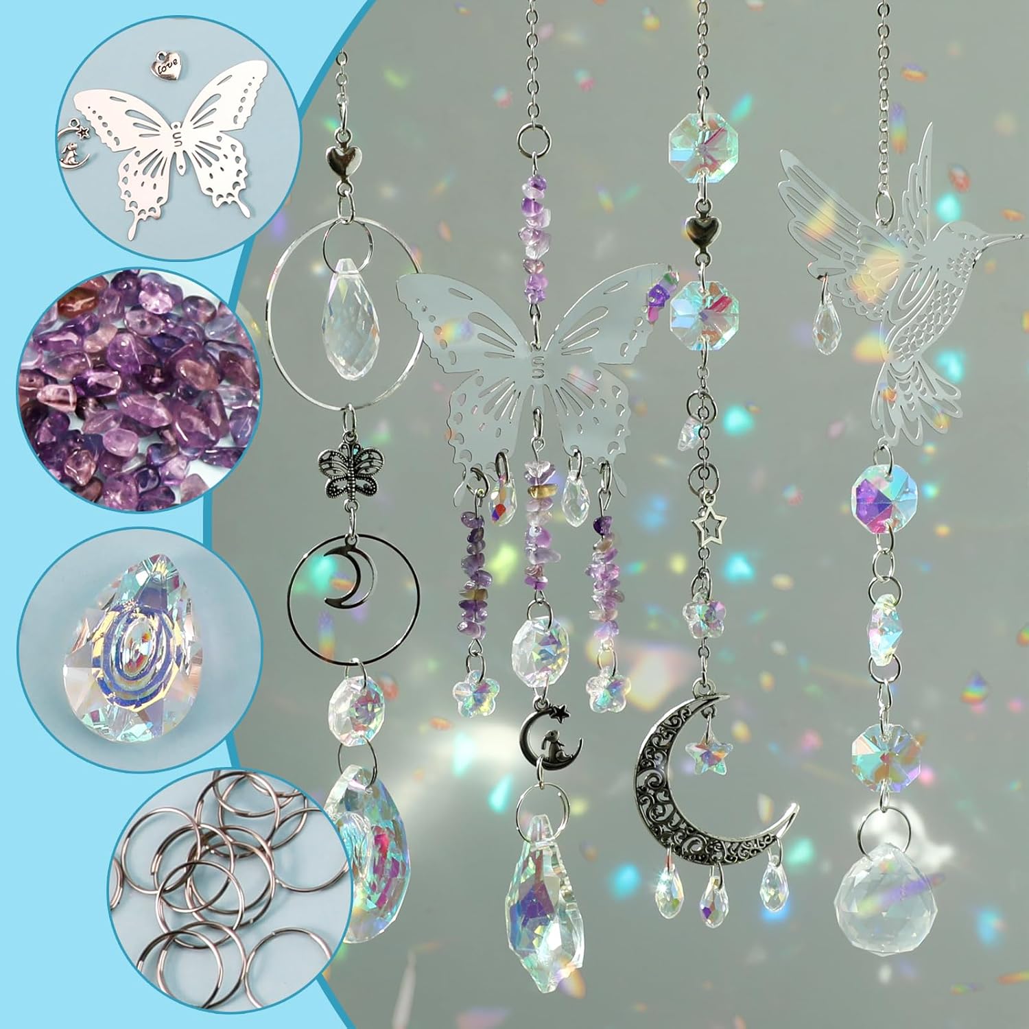 DIY 400pcs SunCatchers Making  - Art Craft Rainbow 评论和价格
