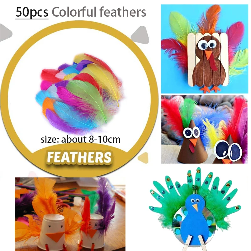 Kids Creative Plush Stick Pomp - Art Craft Rainbow 评论和价格