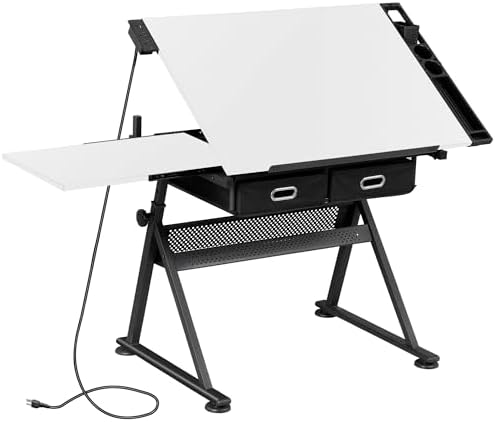 Drafting Table Drawing Desk w/ - Art & Craft Tape 评论和价格