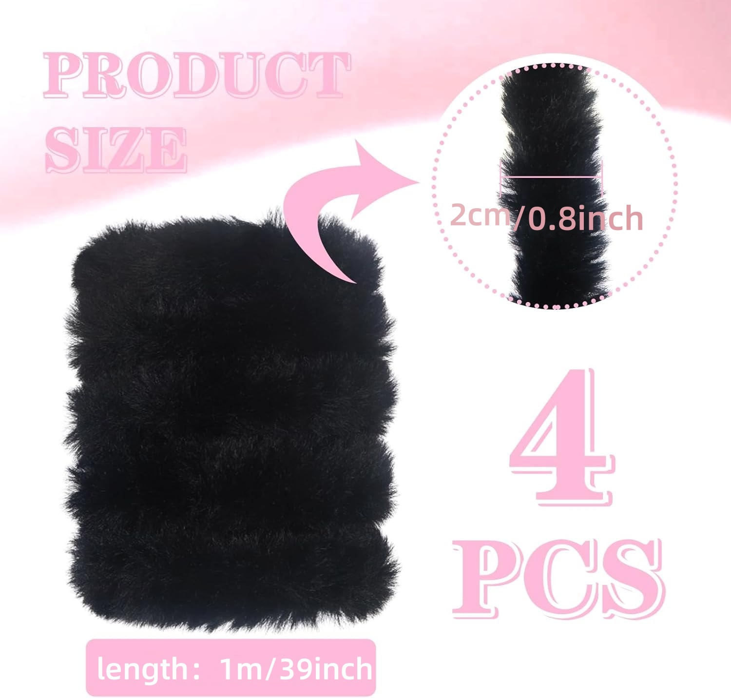 4Pcs Black Pipe Cleaners Craft - Art Craft Jumbo 评论和价格
