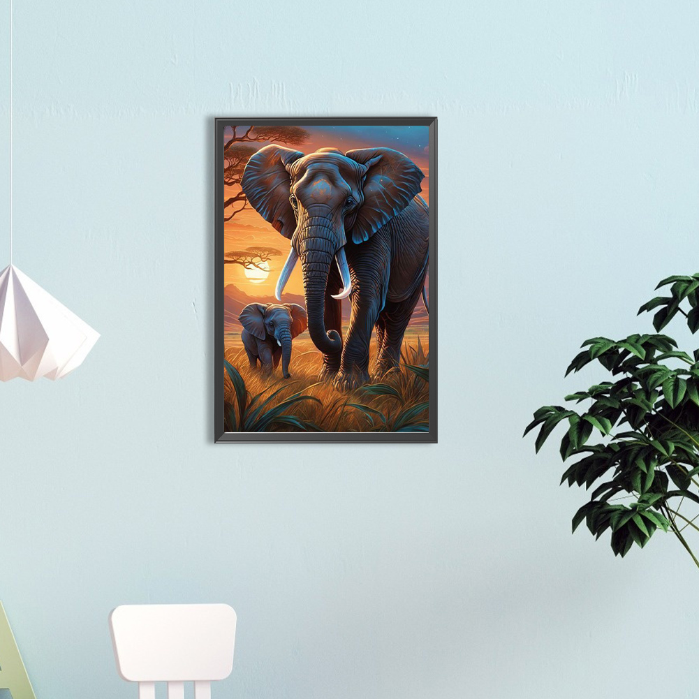 5D DIY Full Round Drill Diamon - Art Craft Elephant 评论和价格