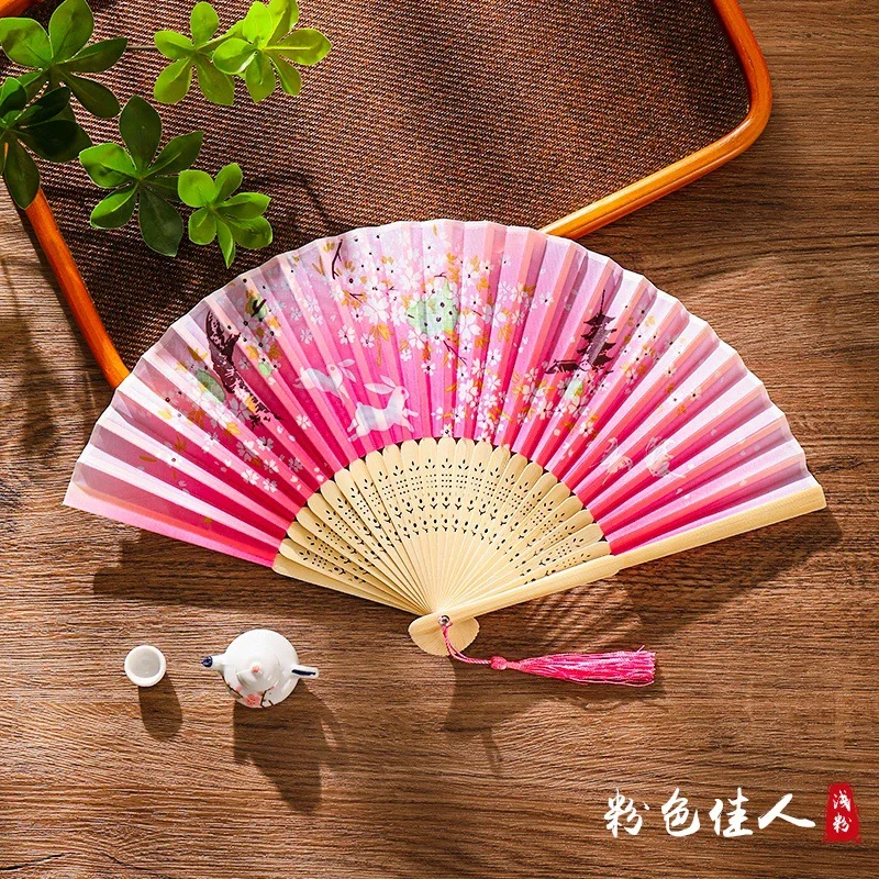 Vintage Silk Folding Fan Chine - Art Craft Room 评论和价格