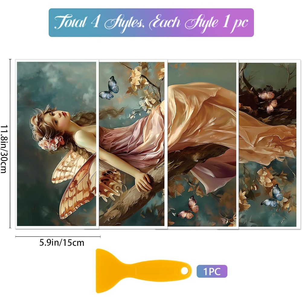 4 Sheets Retro Buttterfly Fair - Art Craft Room 评论和价格