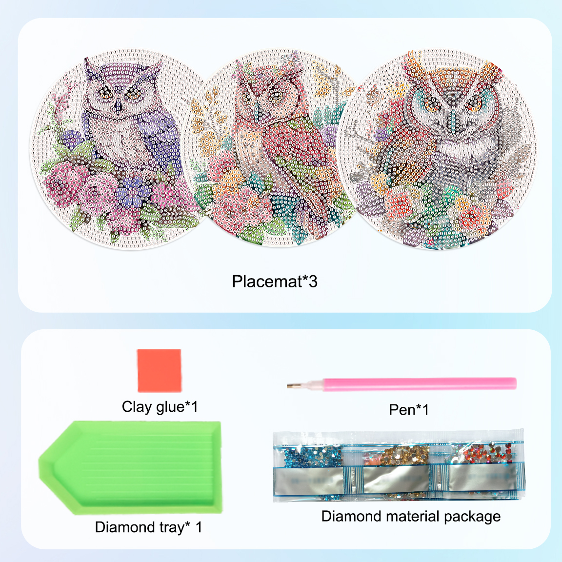 3Pcs Diamond Art Painting Plac - Art Craft Kits 评论和价格