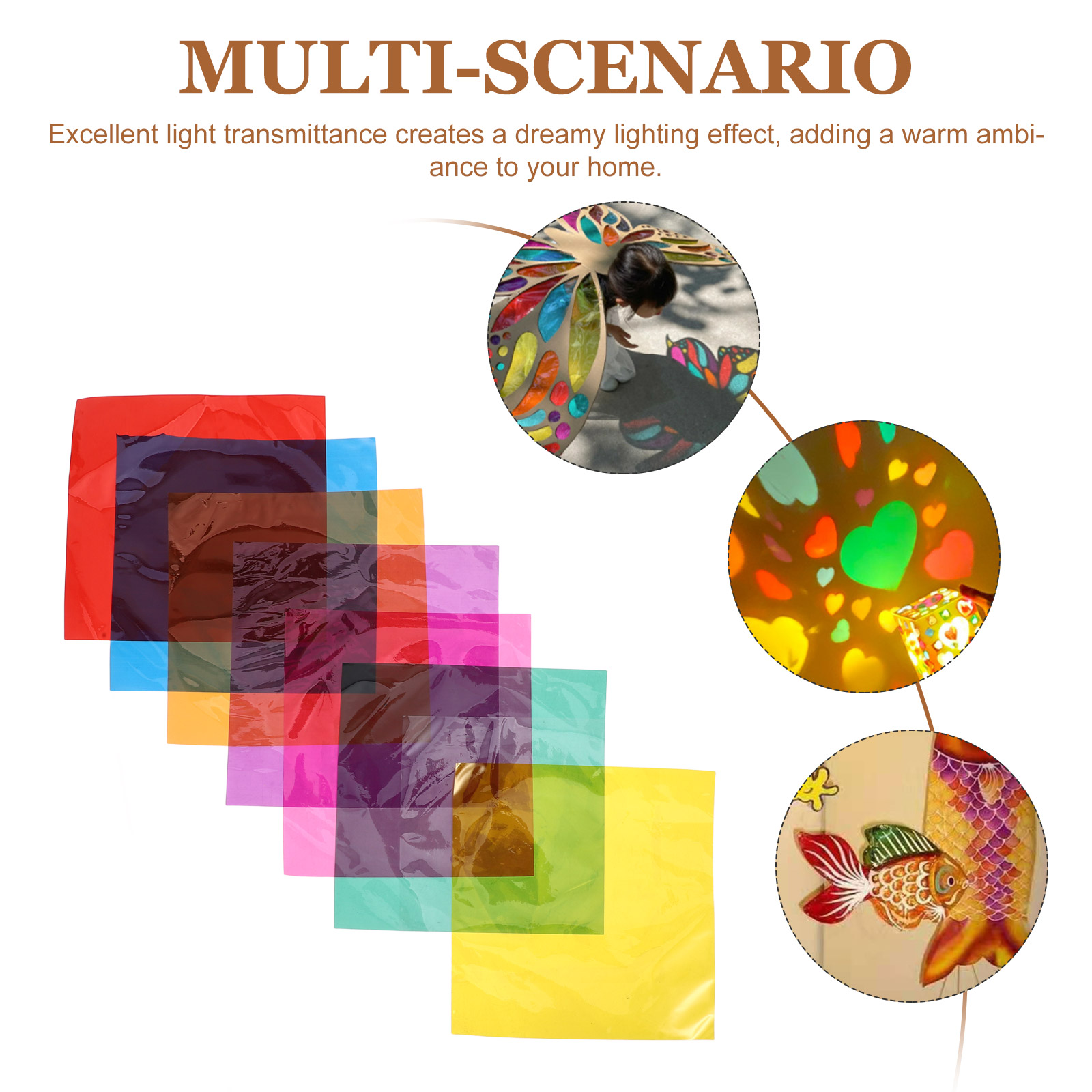 90Pcs Multi Colored Cellophane - Art Craft With Paper 评论和价格