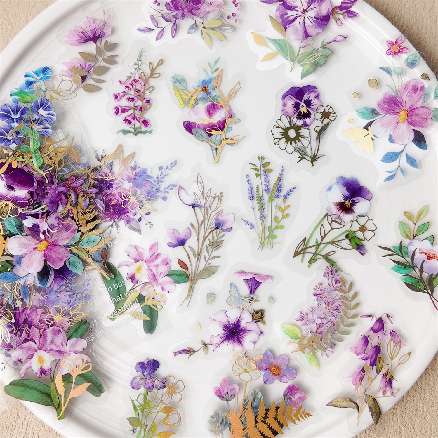 40Pcs PET Plant Flower Sticker - Art Craft Journals 评论和价格