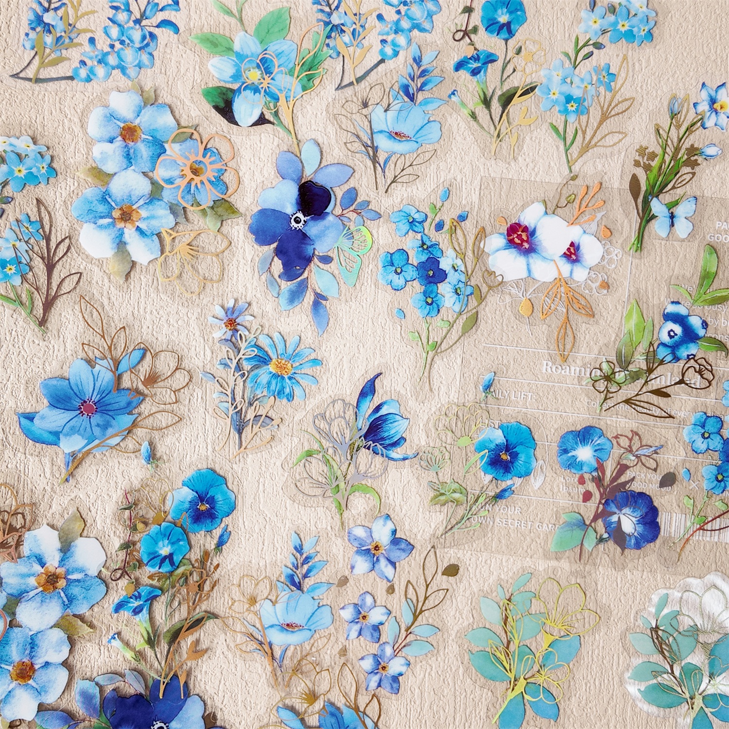 40Pcs PET Plant Flower Sticker - Art Craft Journals 评论和价格