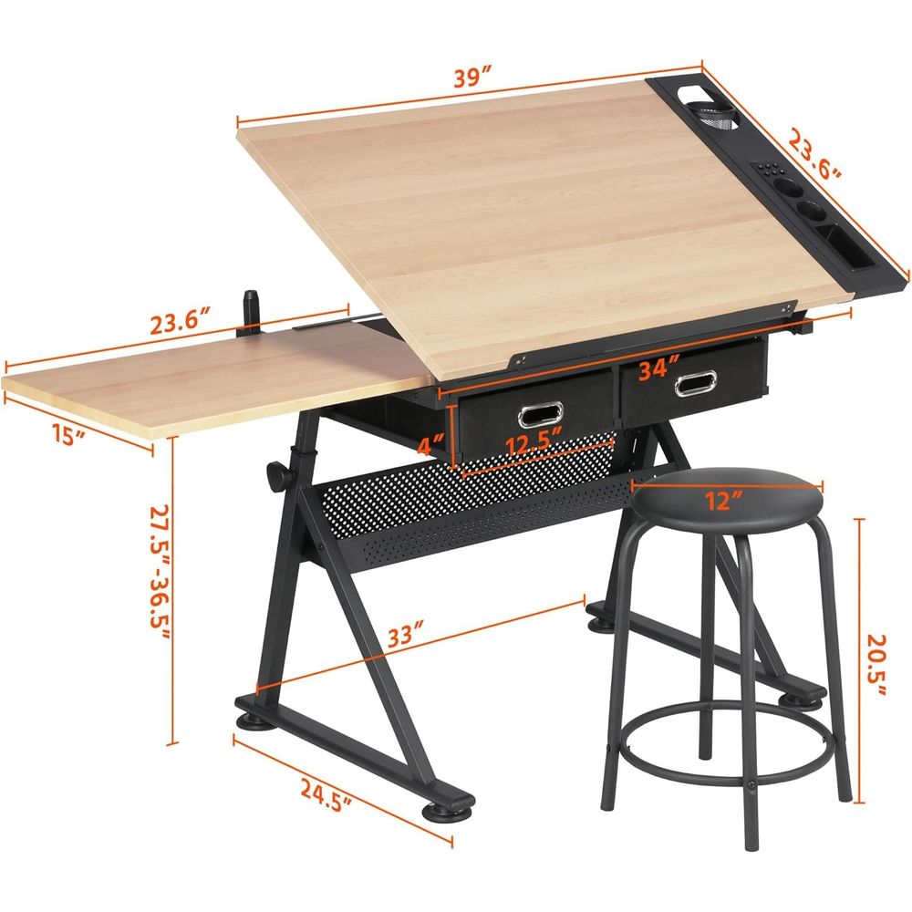 Height Adjustable Drating Tabl - Art & Craft Tape 评论和价格