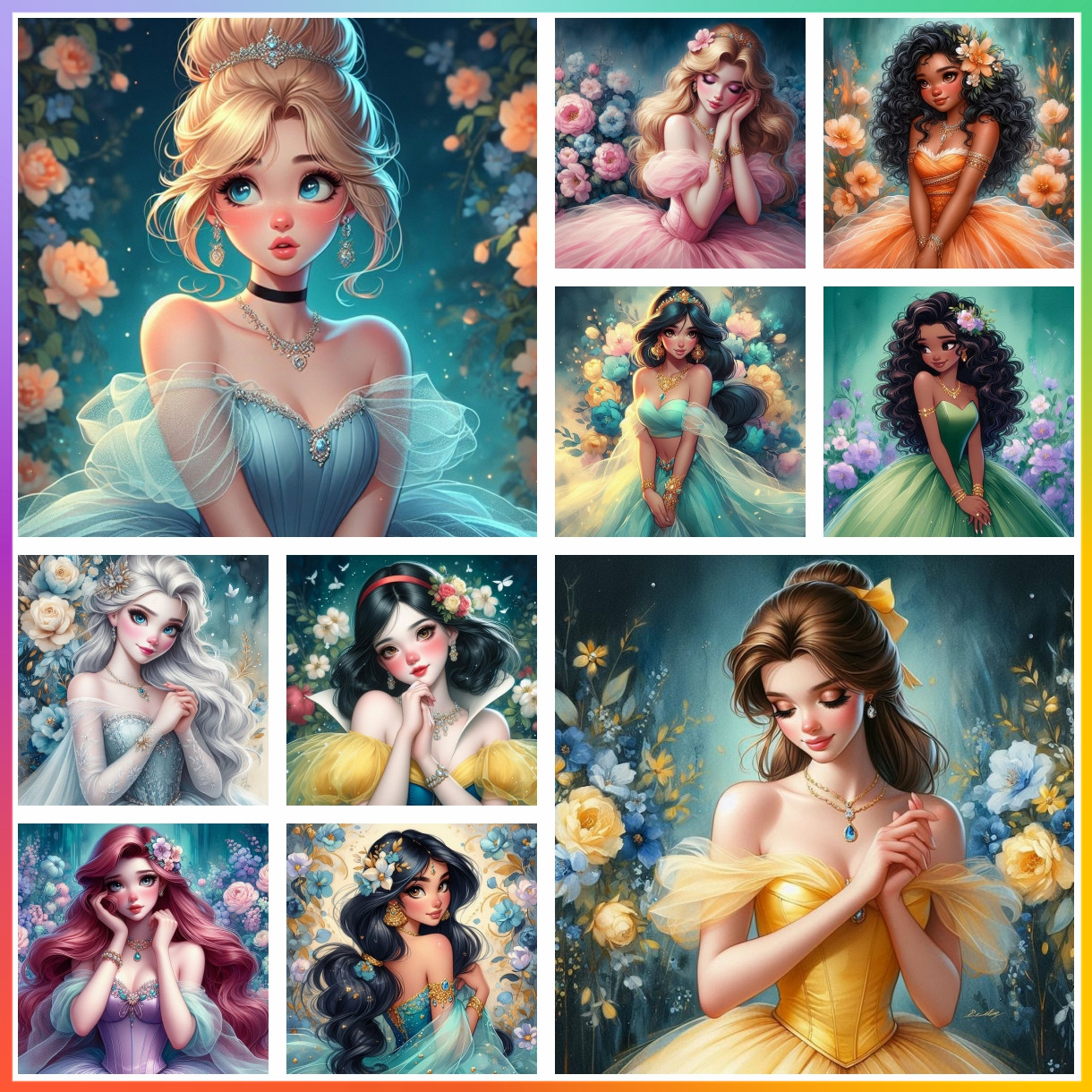Beauty Princess Disney Diamond - Art Craft Disney 评论和价格