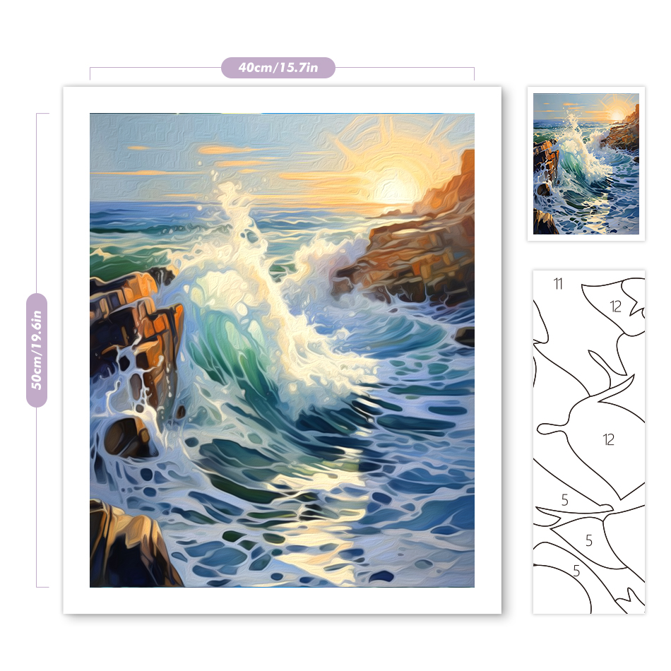 1pc frameless Painting By Numb - Art Craft Kits 评论和价格