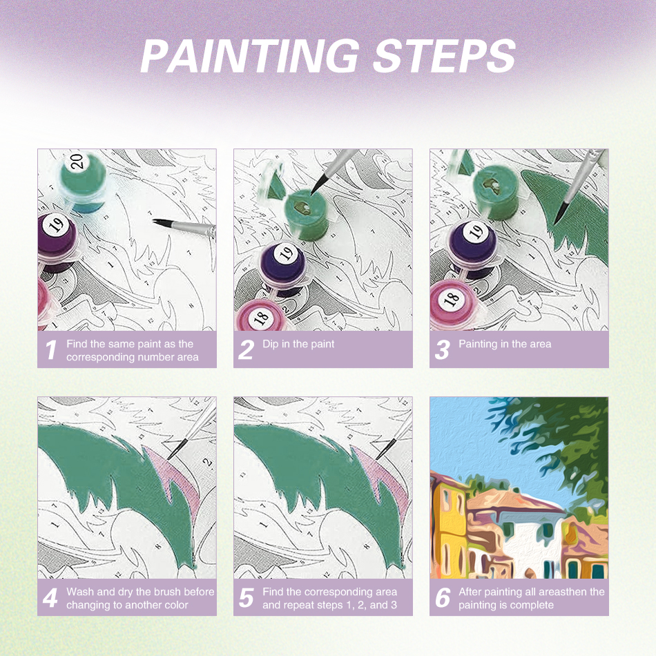 1pc frameless Painting By Numb - Art Craft Kits 评论和价格