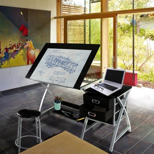 Drafting Desk, Drawing Table f - Art & Craft Tape 评论和价格
