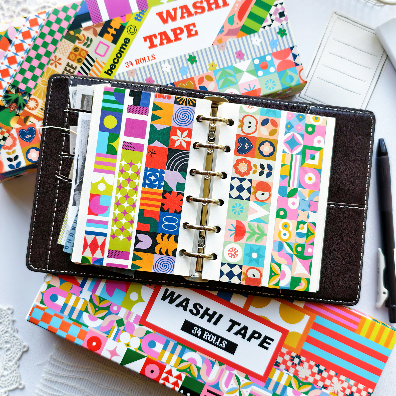 Random Cover 34 Rolls Aestheti - Art Craft Journals 评论和价格