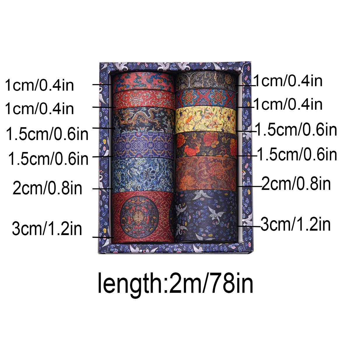 12 Rolls Vintage Floral Washi  - Washi Tape Rolls 评论和价格