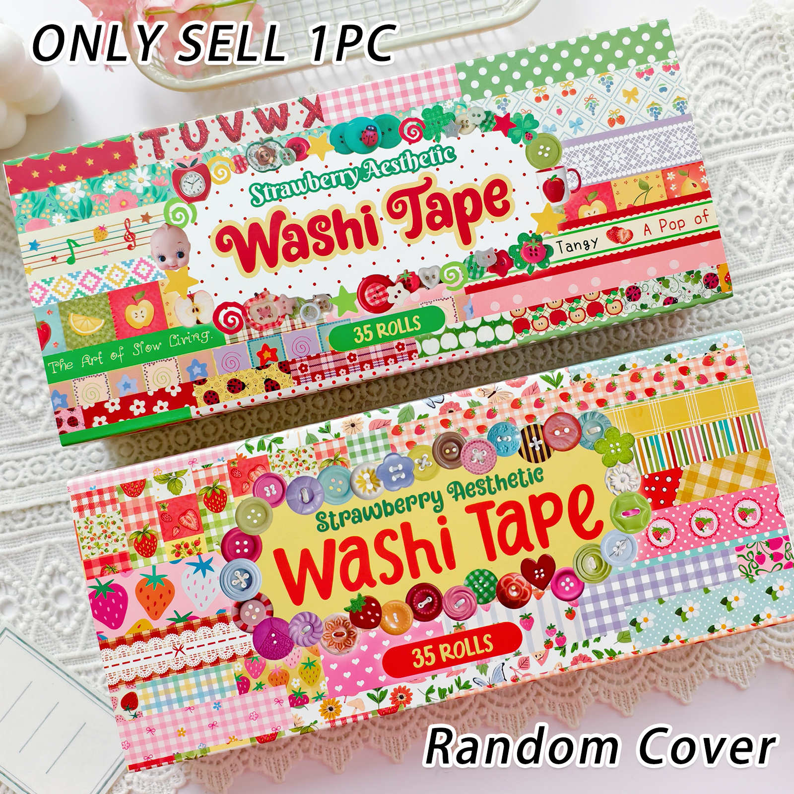 Random Cover 35 Rolls Aestheti - Art Craft Journals 评论和价格