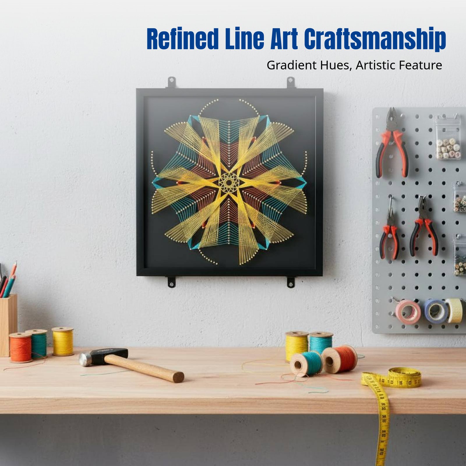 Geometric Pattern Nail String  - Art Craft Room 评论和价格