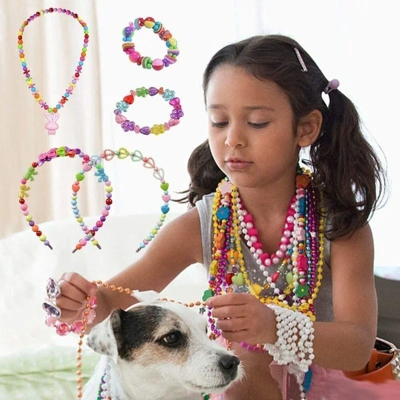 Girls DIY Bead Set Jewelry Mak - Art Craft Rainbow 评论和价格